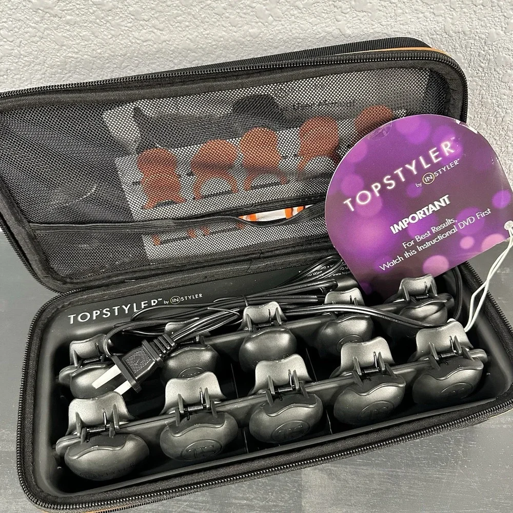 TopStyler by InStyler Heated Ceramic Styling Shell Clip Curlers 10 Pc Set‎ NEW